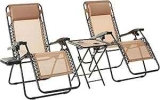 Amazon Basics Zero Gravity Lounge Chairs w/ Side Table