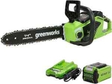Greenworks 40V 14″ Chainsaw with Battery & Charger