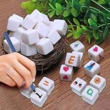 16MM Acrylic Write on Dice 50-Pack