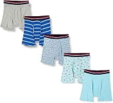Amazon Essentials Men’s Comfortable Cotton Tag-Free Boxer Brief 5-Pack