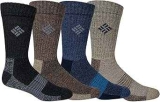 Columbia Men’s Moisture Control Crew Socks 4-Pair Pack