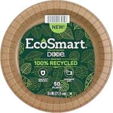 Dixie EcoSmart 100% Recycled Fiber 8″ Paper Plate 50-Pack