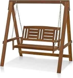 Furinno Tioman Hardwood Porch Swing w/ Stand