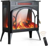 Rintuf 1500W Electric Fireplace Heater with 3D Flame