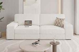 Yaheetech 83.5″ Modern 2-Seater Corduroy Sofa with USB Ports