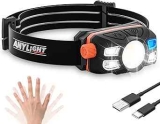Anylight Rechargeable LED Headlamp With Motion Sensor