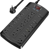 Yintar 6-Foot 18-Outlet Surge Protector Power Strip
