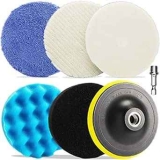Solulu 7-Piece Wool Waxing and Buffing Pad Kit
