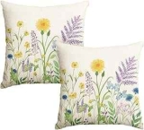Avion Colorlife Wildflowers Throw Pillow Cover 2-Pack