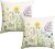 Avion Colorlife Wildflowers Throw Pillow Cover 2-Pack