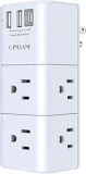 USB Outlet Extender Surge Protector w/ Rotating Plug