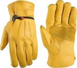 Wells Lamont Men’s Leather Work Gloves with Wrist Closure