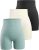 Women’s Seamless Ribbed Biker Shorts 3-Pack