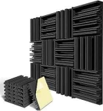 Lightdesire Self-Adhesive Sound Proof Foam Panels 12-Pack