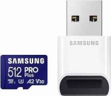 Samsung Pro Plus 512GB microSD Memory Card + Reader