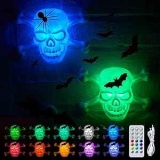 LED Halloween Decoration Skull 2-Pack