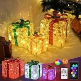 Christmas Lighted Gift Boxes 3-Pack