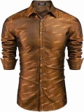 Coofandy Men’s Gold Christmas Shirt