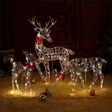 3-Piece Lighted 2D Reindeer Family Set