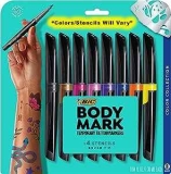 BIC BodyMark Temporary Tattoo Marker 8-Pack