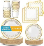 100-Piece Disposable Party Dinnerware Set
