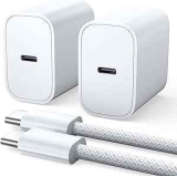 Lisen 20W USB-C Charger Block & Cable 2-Pack