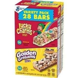 Golden Grahams Lucky Charms Breakfast Cereal Treat Bars 28ct