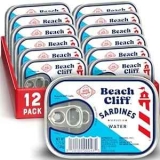 Beach Cliff Wild Caught Sardines 3.75-oz. Cans 12-Pack