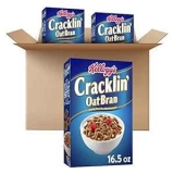 Kellogg’s Cracklin’ Oat Bran 16.5-oz. Box 3-Pack