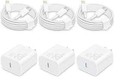 20W Fast Charging MFi-Certified USB-C to Lightning Wall Charger 3-Pack