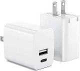 20W USB-C Dual Port Wall Charger 2-Pack