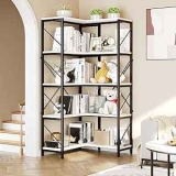 Yitahome 5-Tier L-Shaped Corner Bookshelf