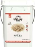 Augason Long Grain Brown Rice Emergency Food Storage 24-lb. Pail
