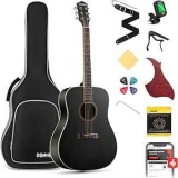 Donner Beginner 41″ Acoustic Guitar Starter Bundle