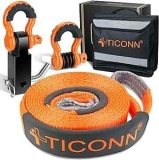 Ticonn 20-Foot Recovery Tow Strap