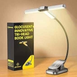 Glocusent Tri-Head Rechargeable Book Light