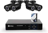 8-Channel 4-Camera Outdoor Wired CCTV System