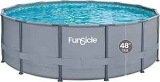 Funsicle 14ft x 48″ Round Oasis Above Ground Pool w/ SkimmerPlus Filter Pump & Ladder
