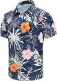 SheLucki Men’s Hawaiian Short Sleeve Shirt