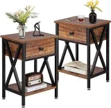 Vecelo Set of 2 Night Stands