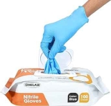 Omelaw Blue Nitrile Gloves 100 Pack