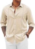 Men’s Long Sleeve Cuban Guayabera Shirts