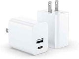20W USB-C Dual Port Wall Charger 2-Pack