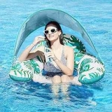 CALOBANA X-Large Inflatable Pool Float Chair with Canopy