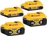 DeWalt 20V MAX Battery 2Ah and 4Ah 4-Pack