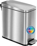 iTouchless SoftStep 3-Gallon Slim Bathroom Trash Can w/ Odor Filter