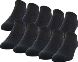 Gildan Men’s Active Cotton No Show Socks 10-Pack