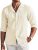 Coofandy Men’s Textured Linen Beach Shirt