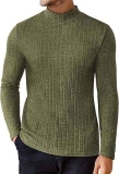 Ekouaer Men’s Ribbed Knit Mock Turtleneck