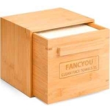 Disposable Face Towel 50-Pack w/ Bamboo Box